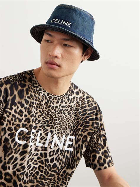 celine bucket hat in denim|CELINE HOMME Logo.